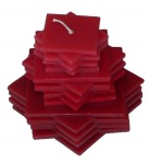 Red Christmas Stack Candle - Squares